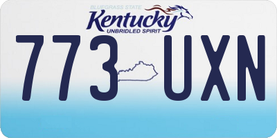 KY license plate 773UXN