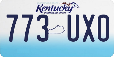 KY license plate 773UXO