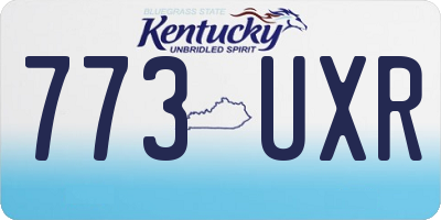 KY license plate 773UXR