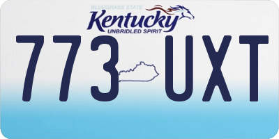 KY license plate 773UXT