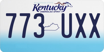 KY license plate 773UXX