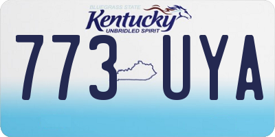 KY license plate 773UYA