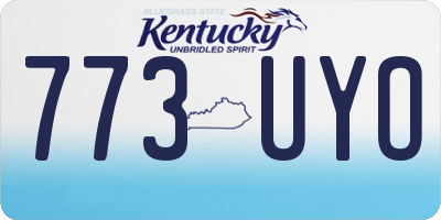 KY license plate 773UYO
