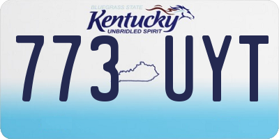 KY license plate 773UYT