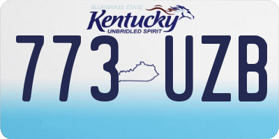 KY license plate 773UZB