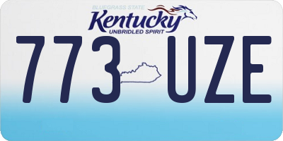 KY license plate 773UZE