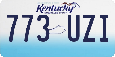 KY license plate 773UZI