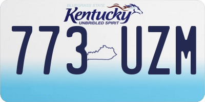 KY license plate 773UZM
