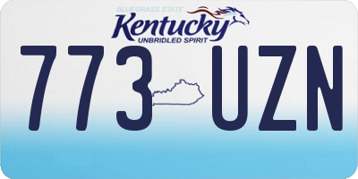 KY license plate 773UZN