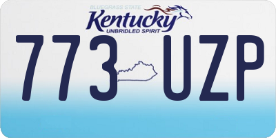 KY license plate 773UZP