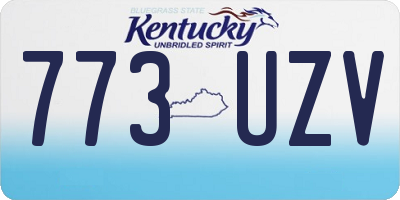 KY license plate 773UZV