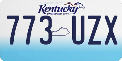 KY license plate 773UZX