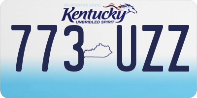 KY license plate 773UZZ