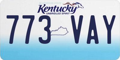 KY license plate 773VAY