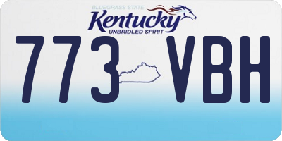 KY license plate 773VBH