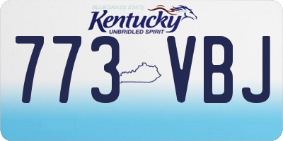 KY license plate 773VBJ