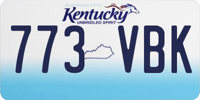 KY license plate 773VBK