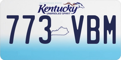 KY license plate 773VBM