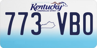 KY license plate 773VBO
