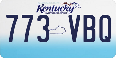 KY license plate 773VBQ