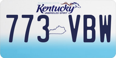 KY license plate 773VBW