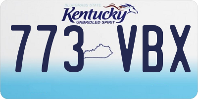 KY license plate 773VBX