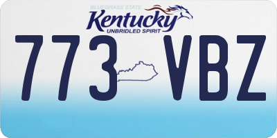 KY license plate 773VBZ