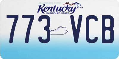 KY license plate 773VCB
