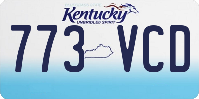 KY license plate 773VCD