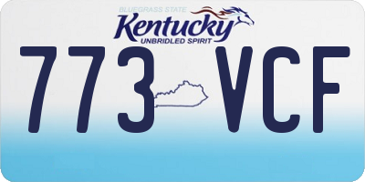 KY license plate 773VCF
