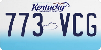 KY license plate 773VCG