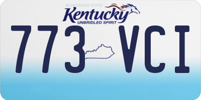 KY license plate 773VCI