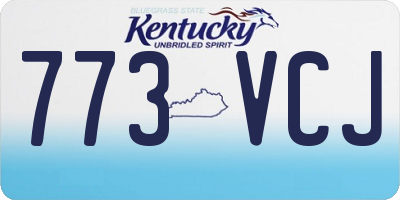 KY license plate 773VCJ
