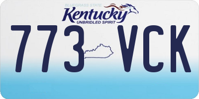 KY license plate 773VCK