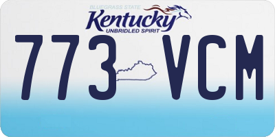 KY license plate 773VCM