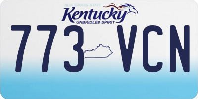 KY license plate 773VCN