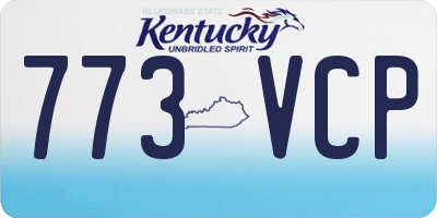 KY license plate 773VCP