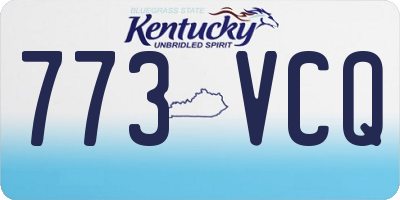 KY license plate 773VCQ