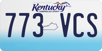 KY license plate 773VCS