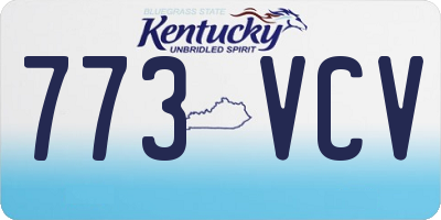 KY license plate 773VCV