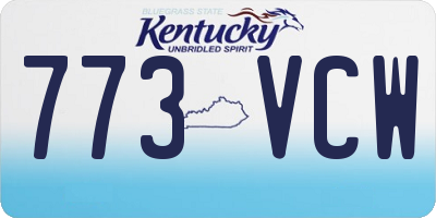 KY license plate 773VCW