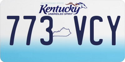 KY license plate 773VCY