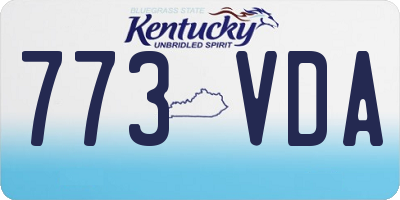 KY license plate 773VDA