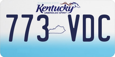 KY license plate 773VDC