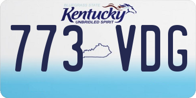 KY license plate 773VDG