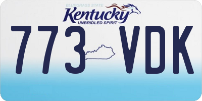 KY license plate 773VDK