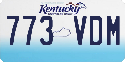 KY license plate 773VDM
