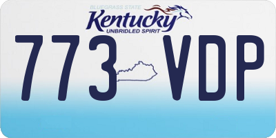KY license plate 773VDP