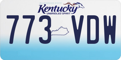 KY license plate 773VDW