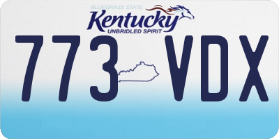 KY license plate 773VDX